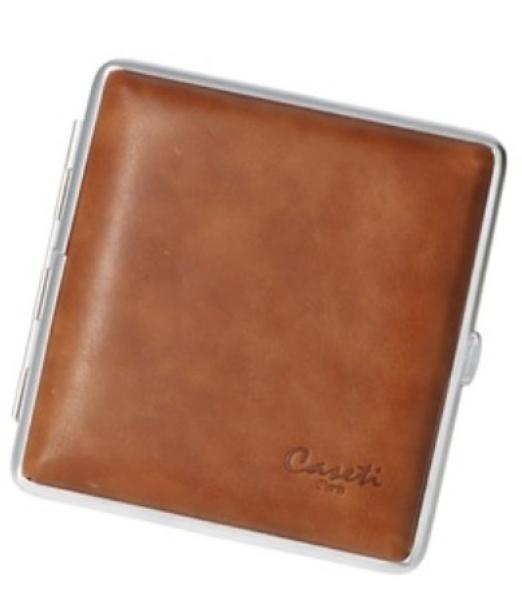 Zigarettenetui "Caseti Echtleder hellbraun"